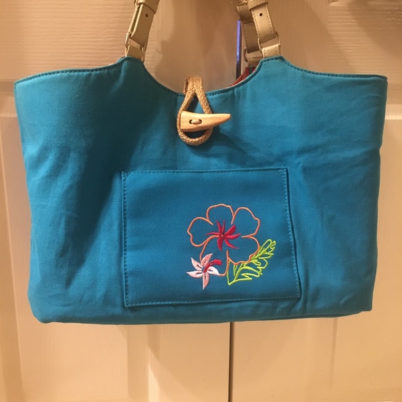 Handbags - Double-Sided Beautiful Bag - Multi-Color/Teal